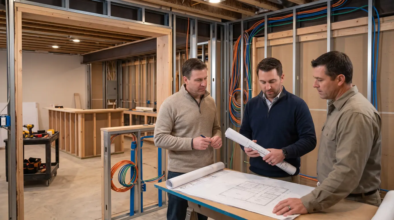 Planning a basement home theater installation? Learn what to coordinate before drywall, from wiring and lighting to acoustics and seating.