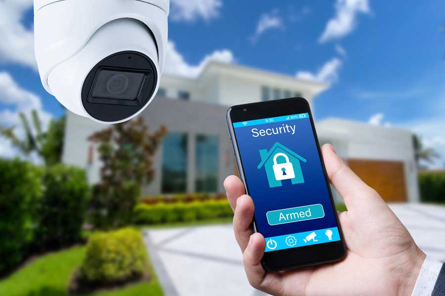 NVR recorder and network switch for home security cameras